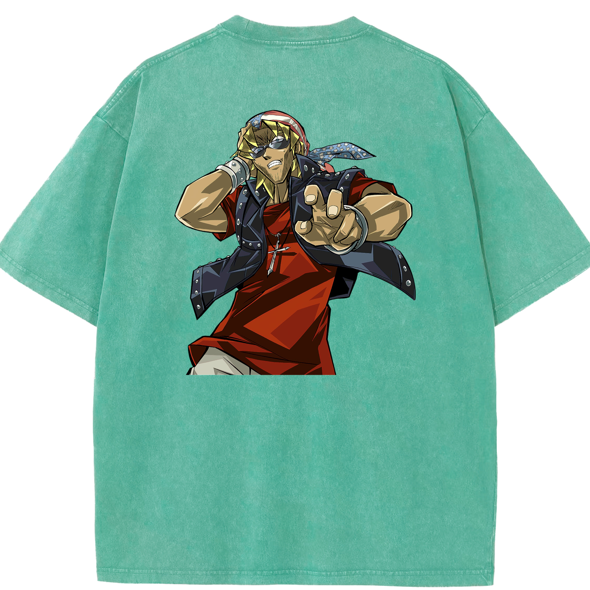（画像用） 遊☆戯☆王 Yu-Gi-Oh! 綿100% ヴィンテージ風 半袖Tシャツ（背面プリント）